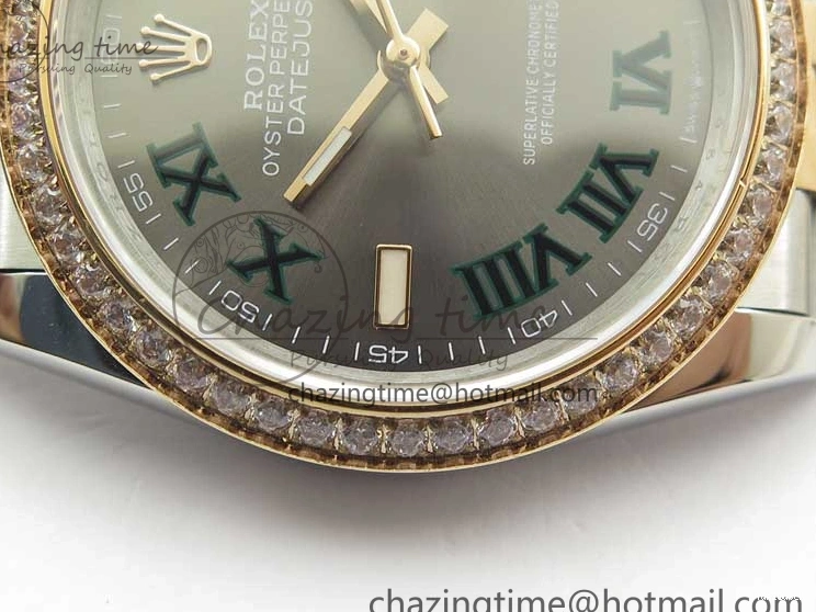 BP Bracelet Roman Dial on 36 Best Edition 1:1 DateJust SS Gray Maker RG Jubilee 126281 0418